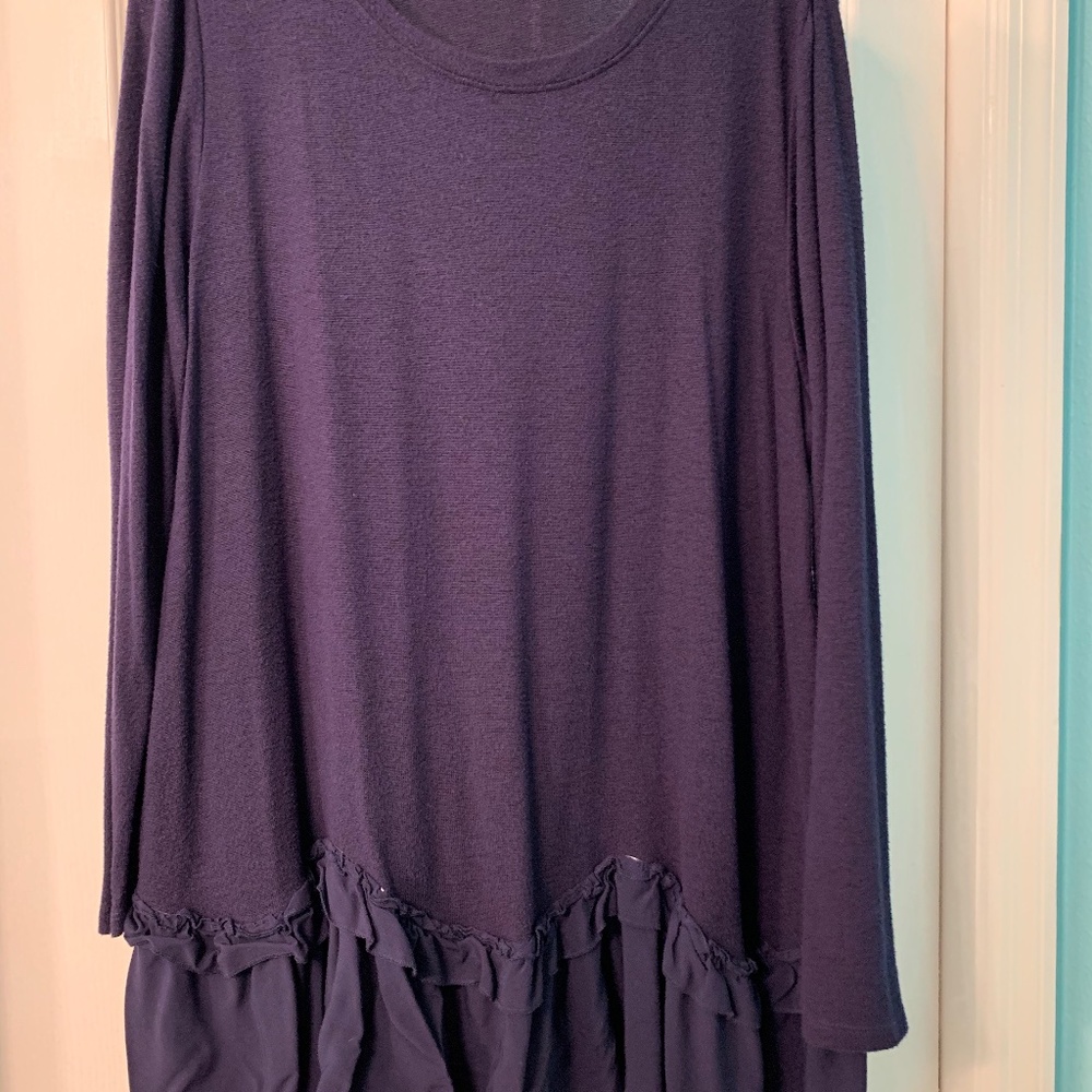 Lane Bryant Tunic Sweater with Fabric Hem sz 18/20